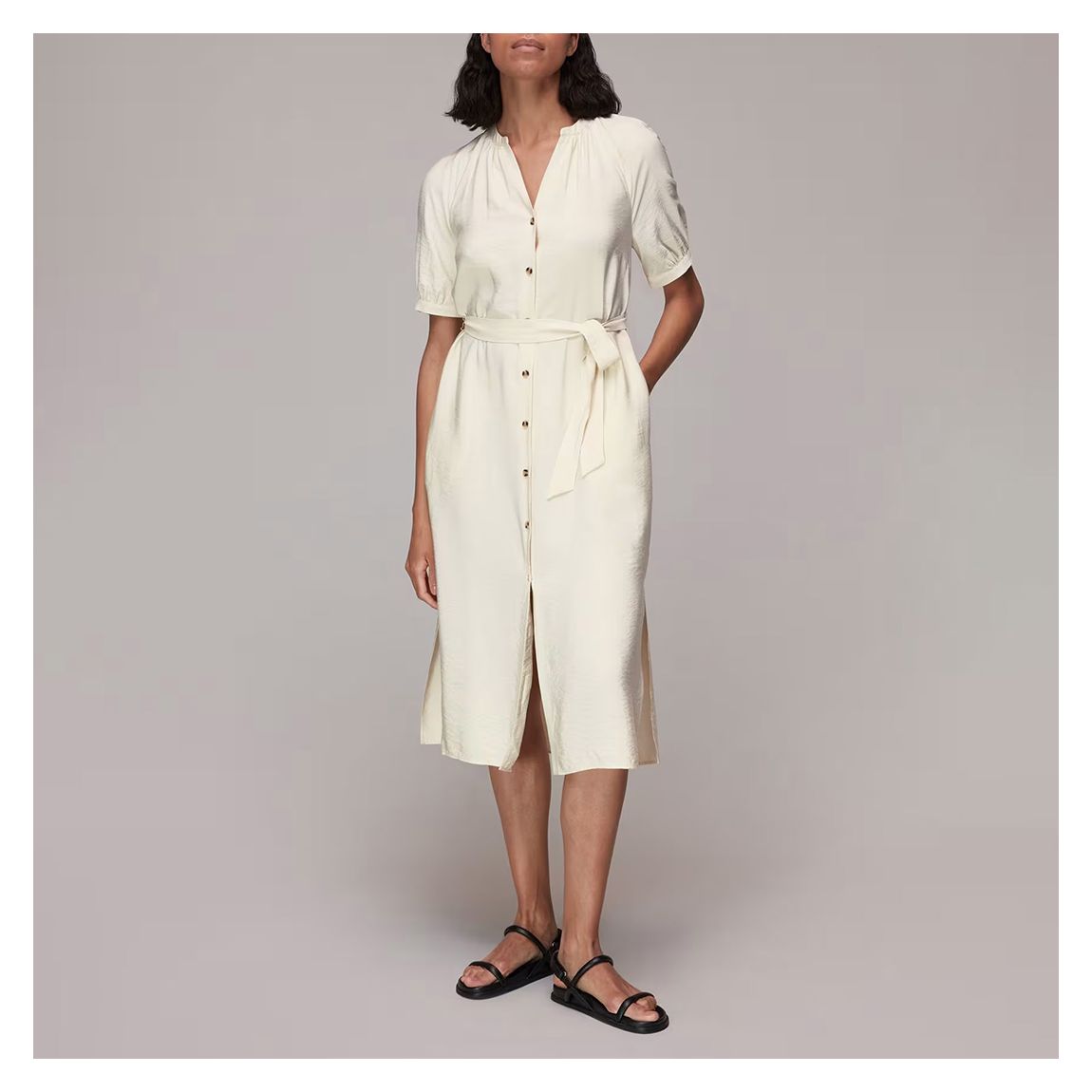 Cream Olivia Midi Dress main product photo