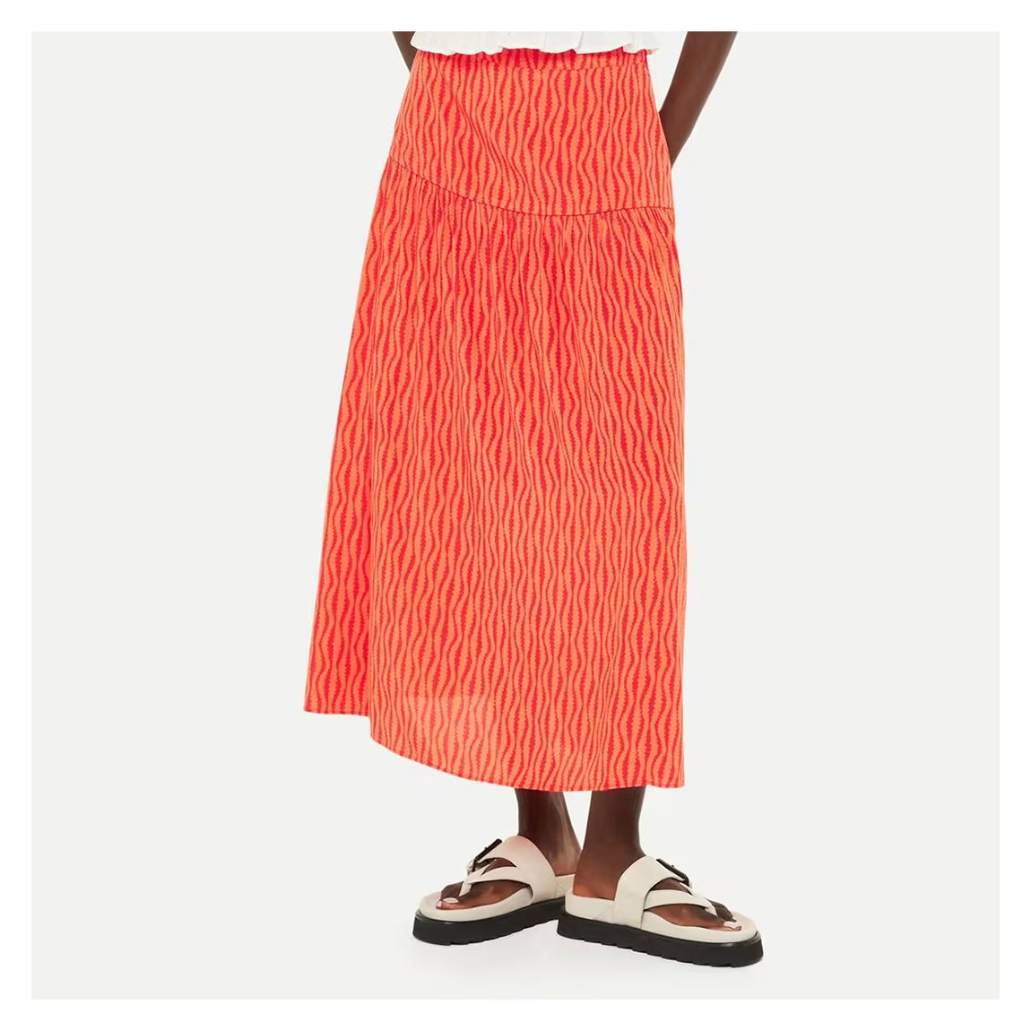 Red Optical Rope Tiered Skirt main product photo