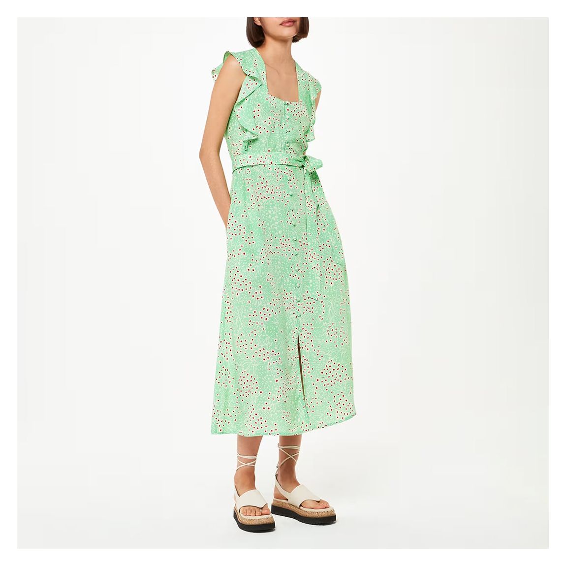 Green Sophie Daisy Meadow Midi Dress main product photo