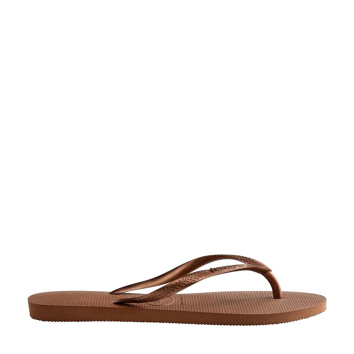 Women Rust/Metallic Copper Slim Flip Flops main product photo