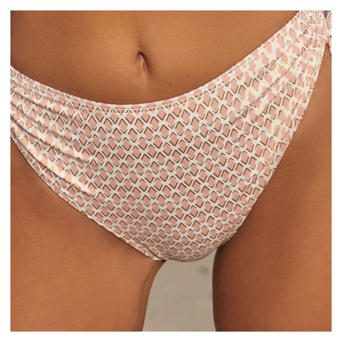 Pink Brigitte Tile Print Bikini Brief main product photo