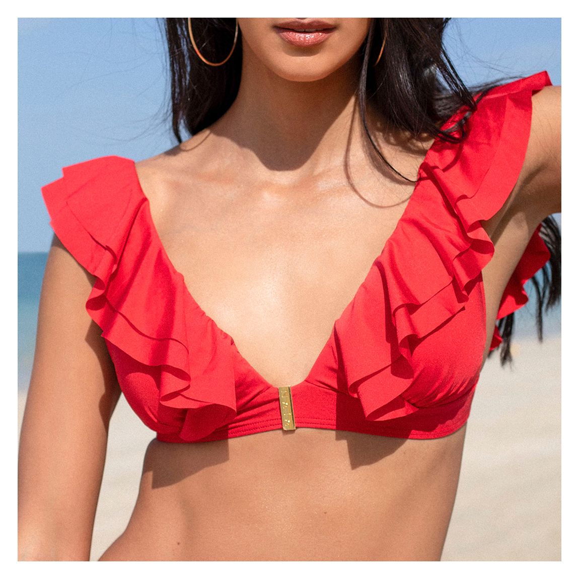 Red Electra Bikini Top main product photo