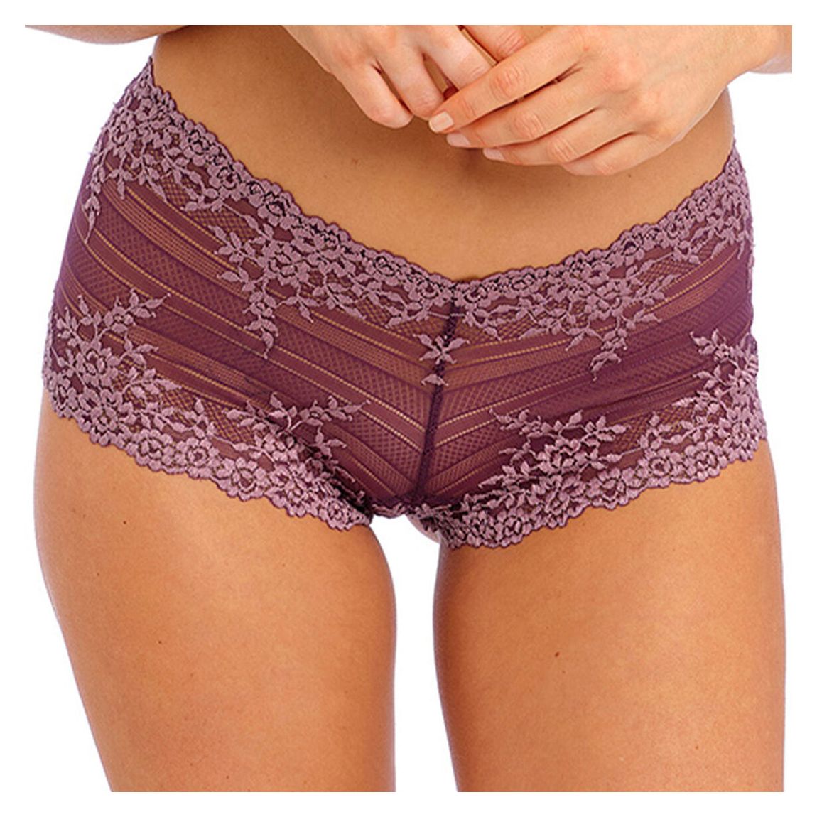 Plum Embrace Lace Boyshort main product photo