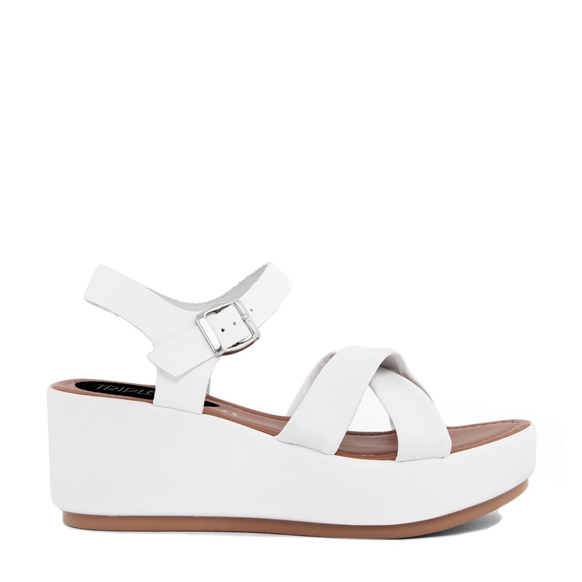 White Strappy Platform Sandals main product photo
