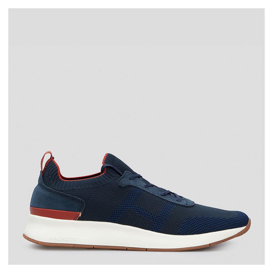 Navy Knit Design Suede Trainers main product photo