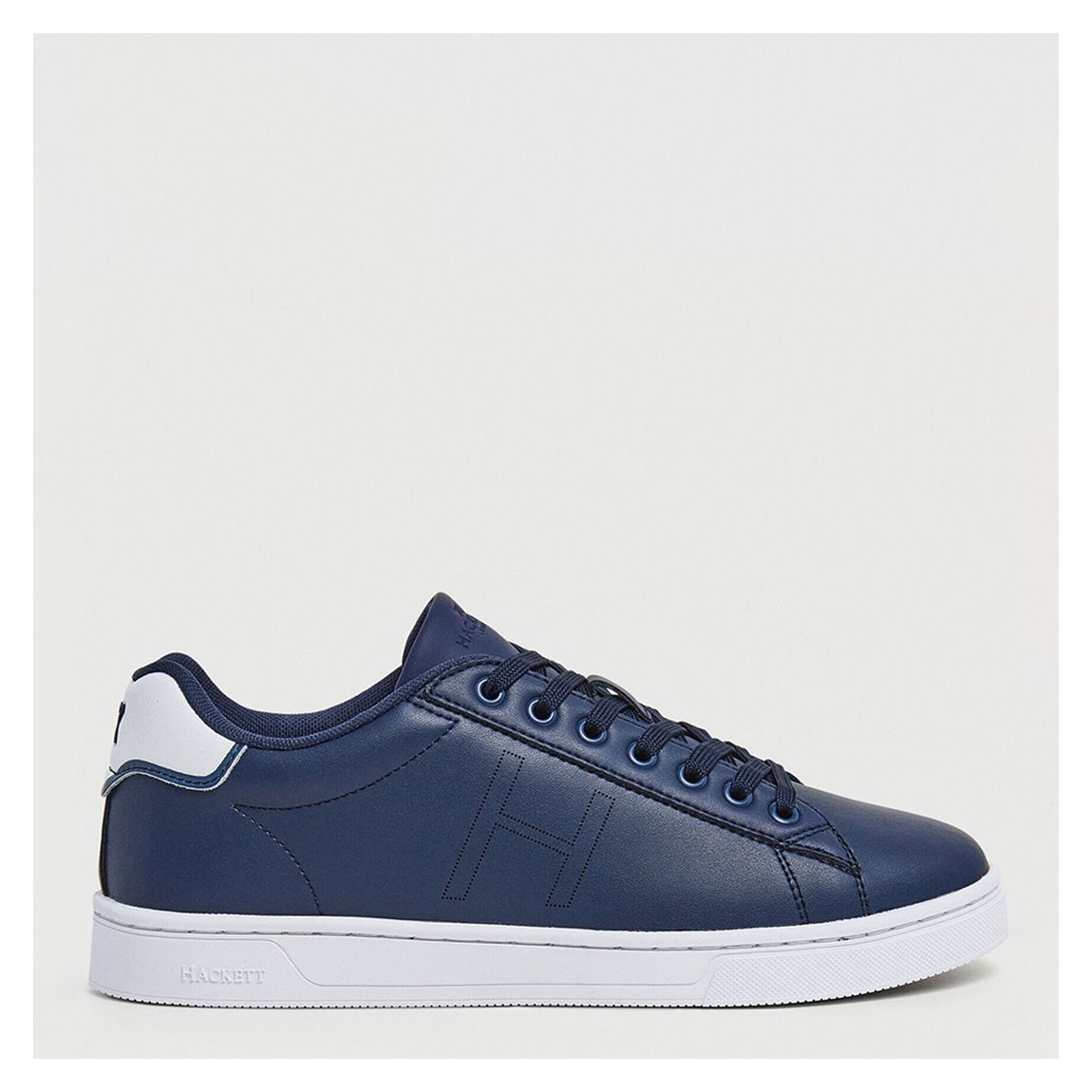 Navy Two Tone Leather Trainers main product photo