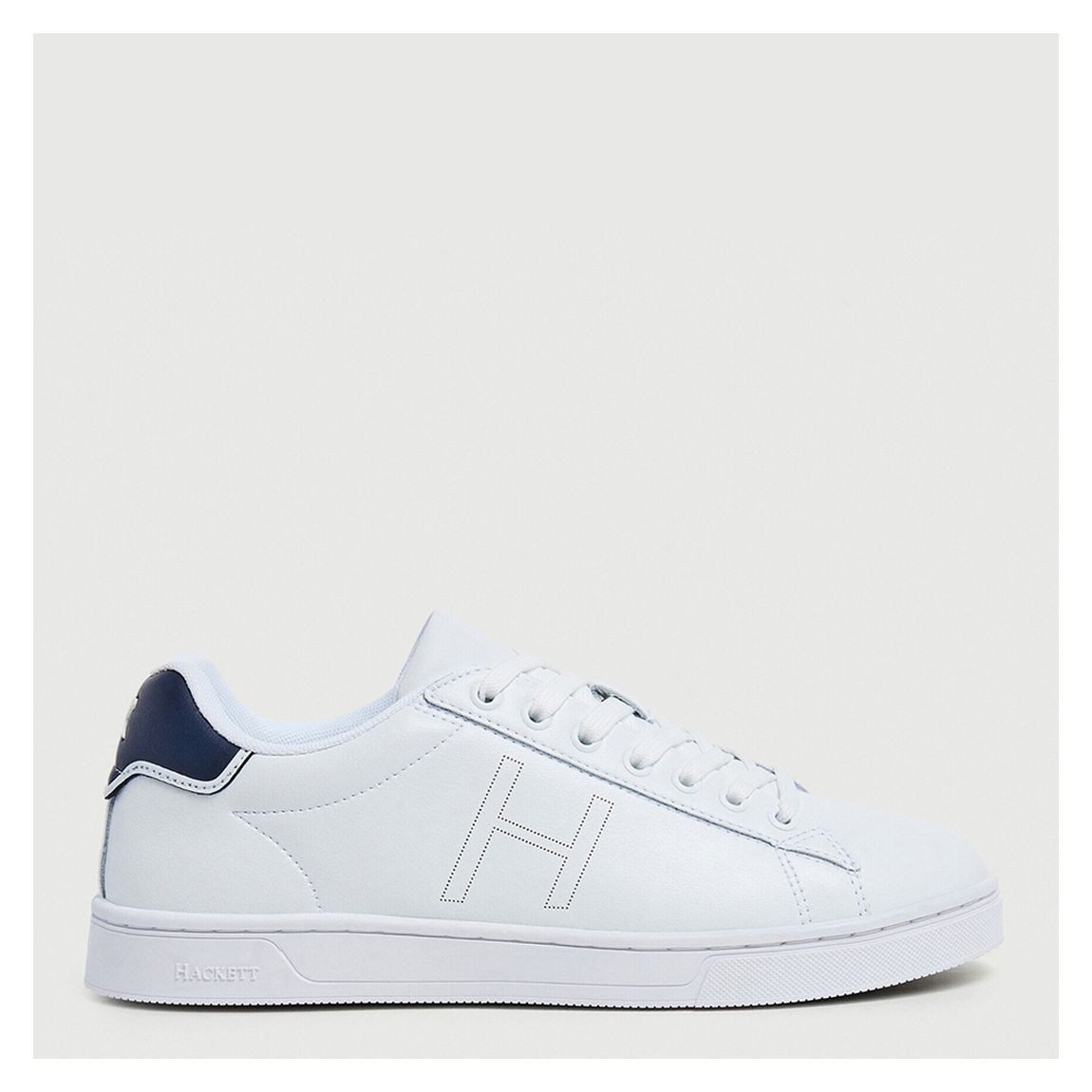 White Two Tone Leather Trainers main product photo