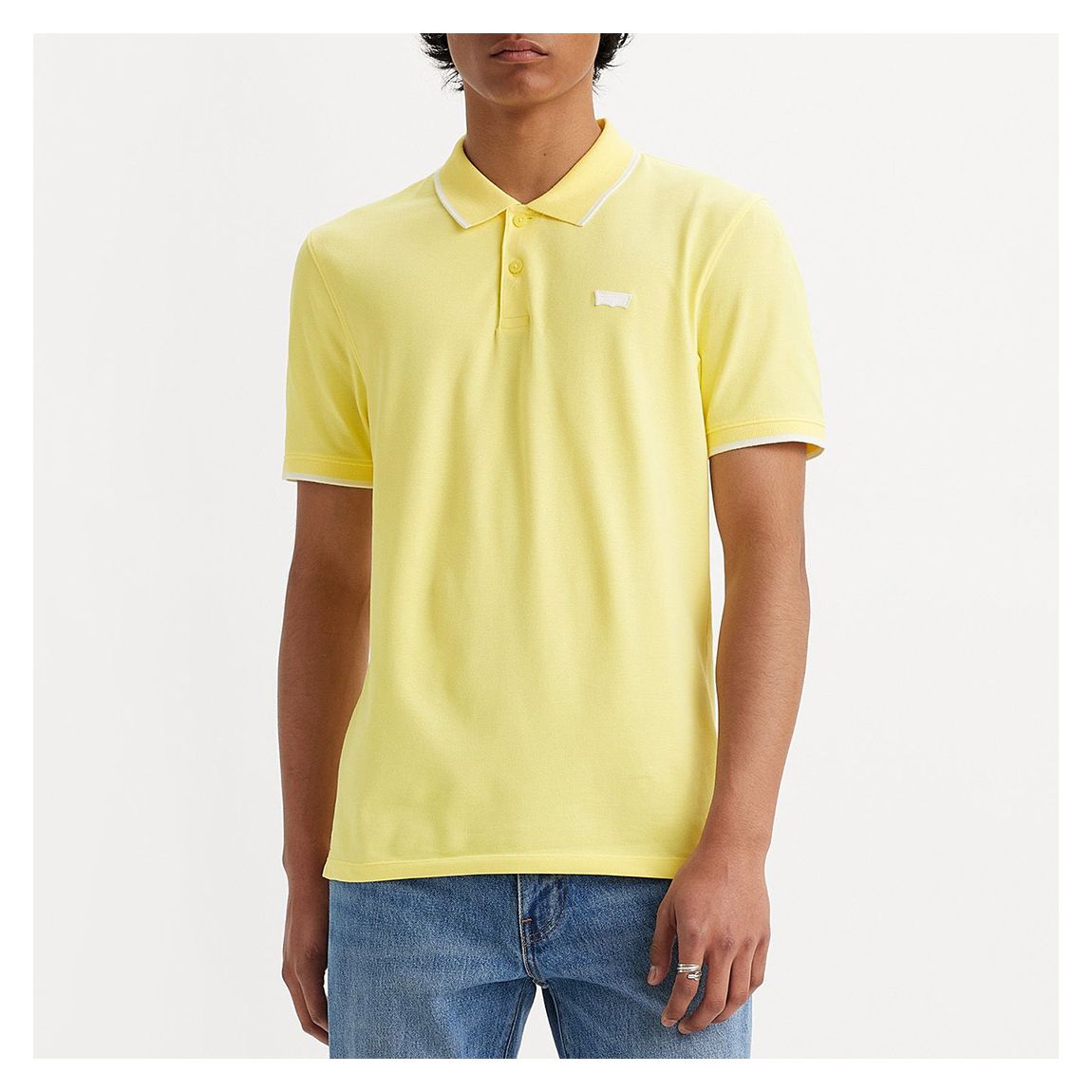 Yellow Housemark Cotton Blend Polo Shirt main product photo