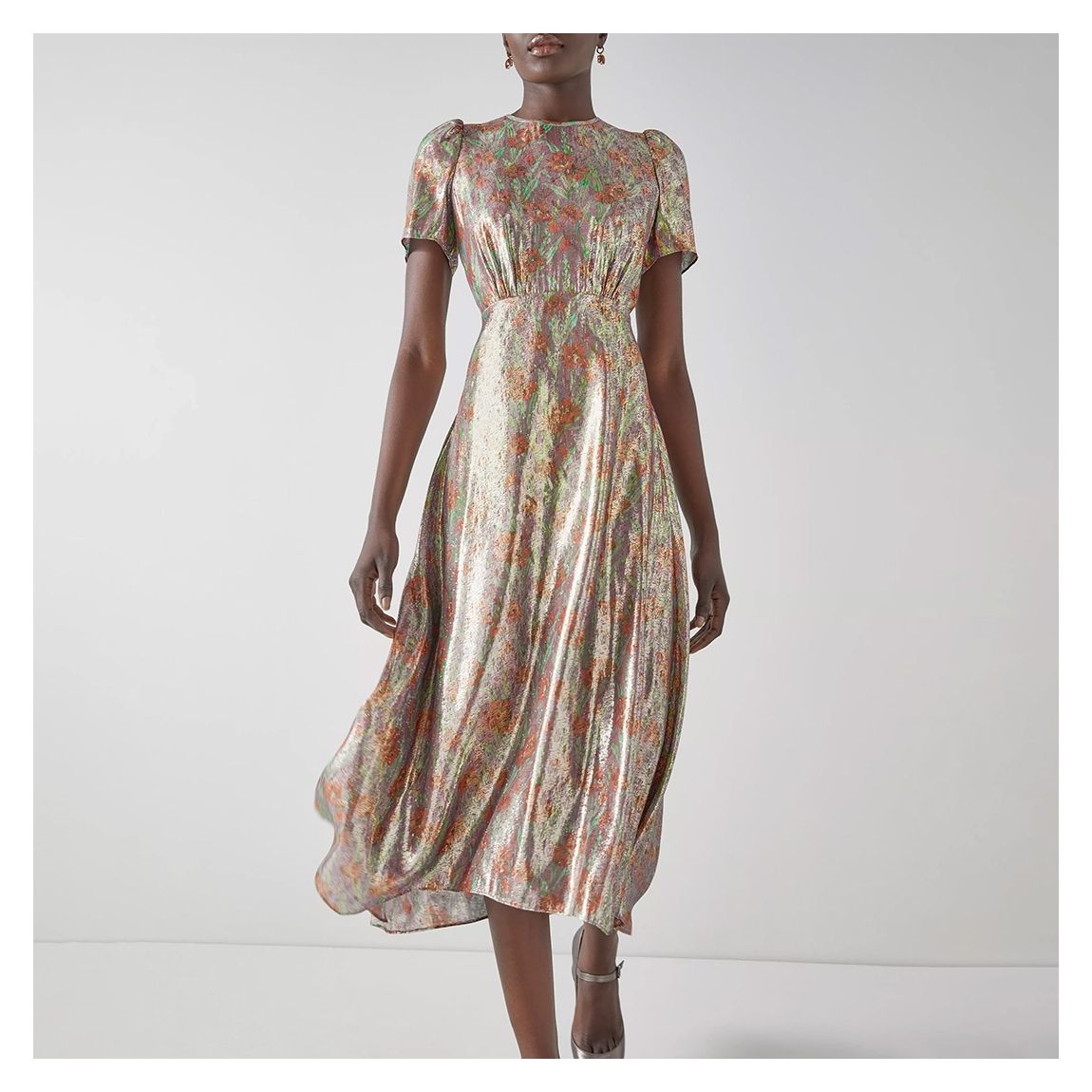 Gold Silk Blend Boyd Dress main product photo