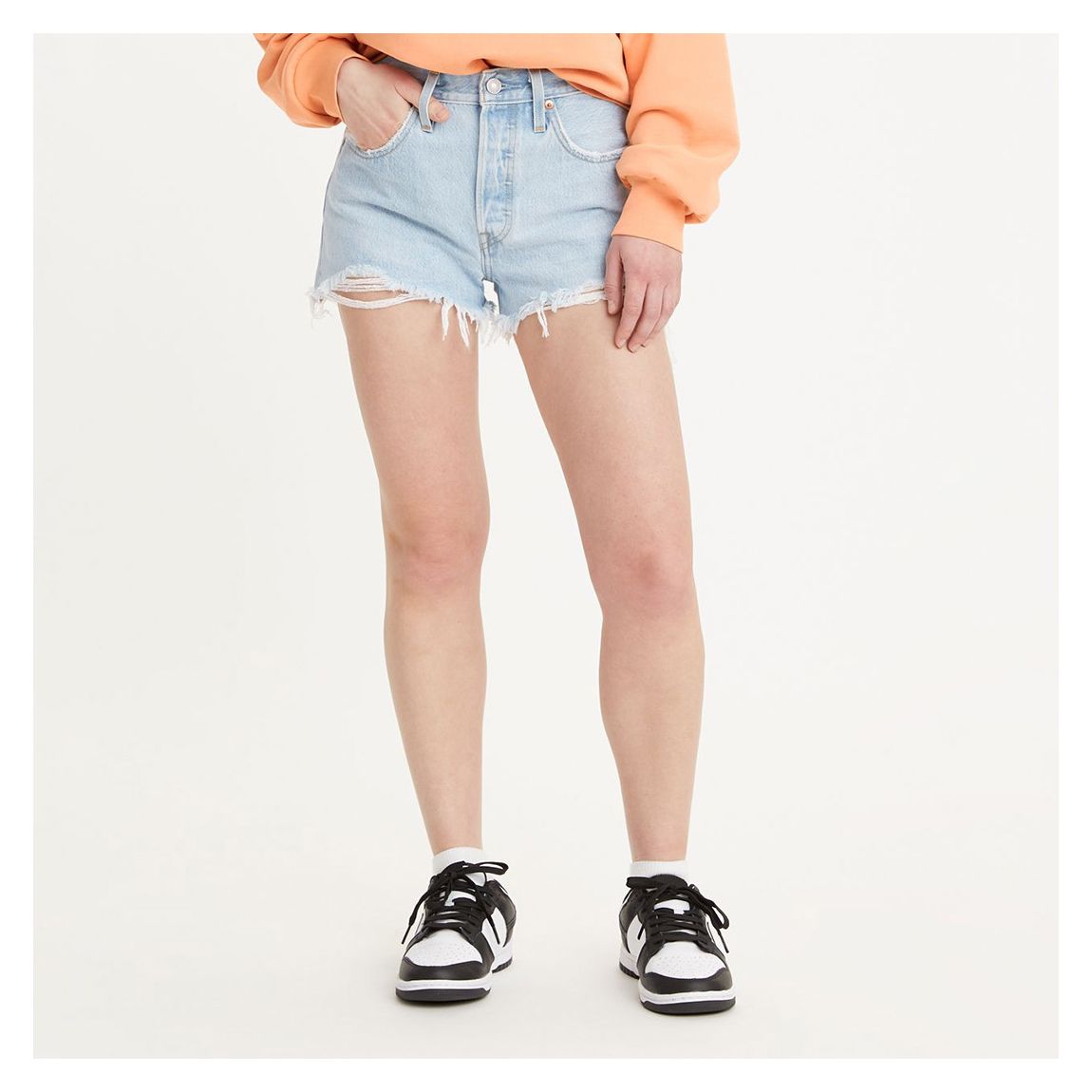 Light Blue 501 Original Denim Shorts main product photo