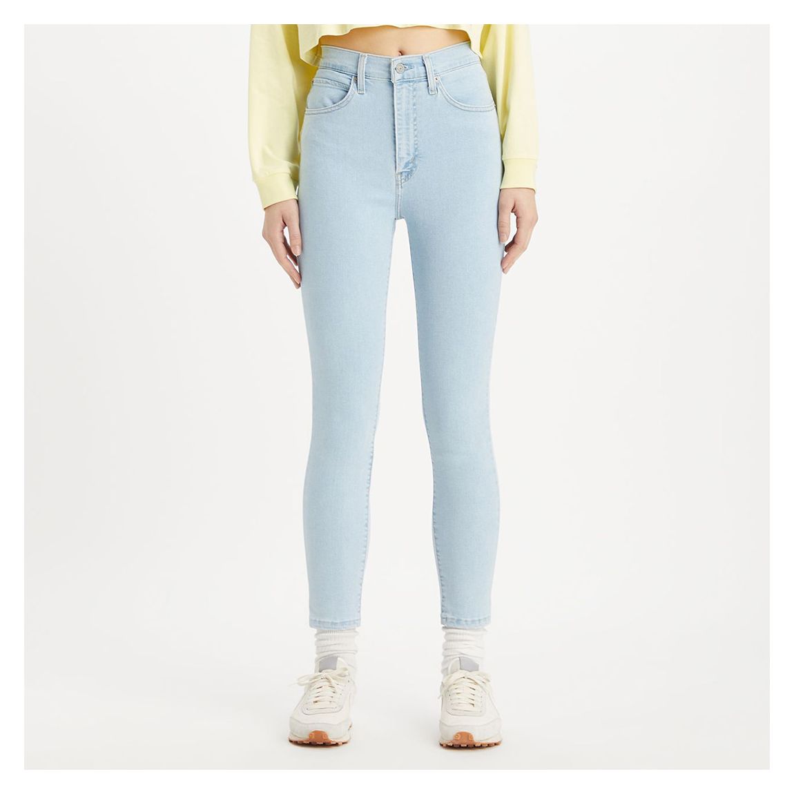 Light Blue Retro High Skinny Jeans main product photo