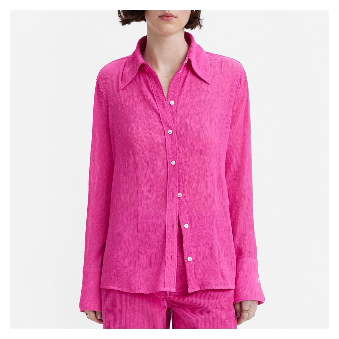 Pink Maeve Button Blouse main product photo