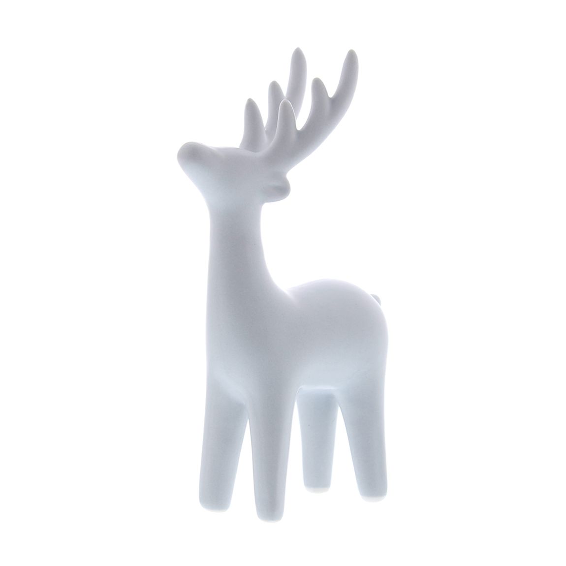 Set of 2 18cm Grey Standing Ceramic Reindeer main product photo