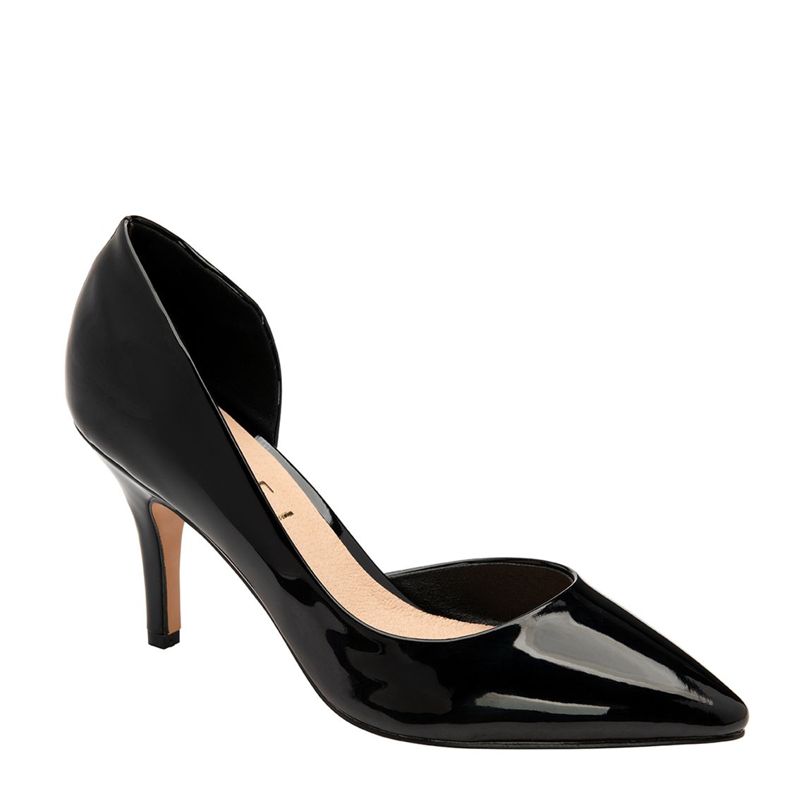 Black Amber Patent Court Shoes main product photo