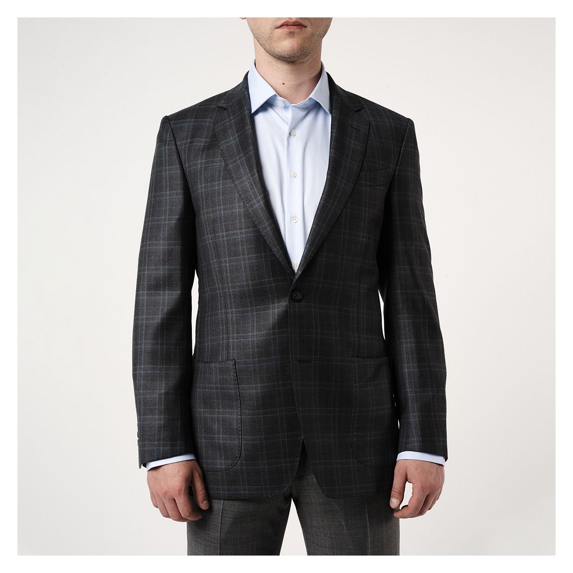Charcoal Check Wool Jacket main product photo