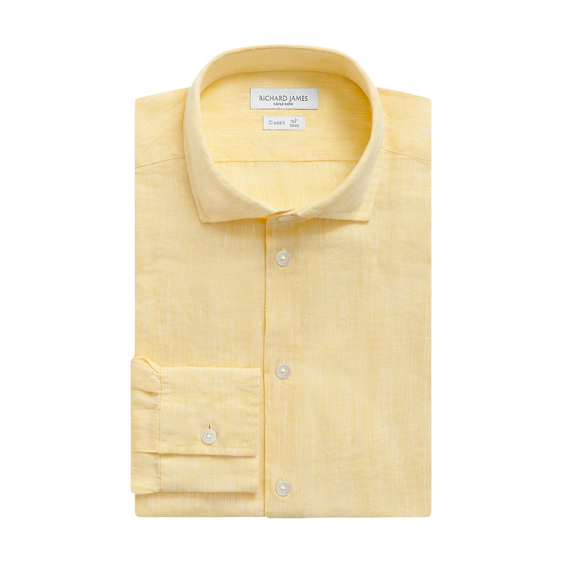 Yellow Linen Regular Fit Shirt main product photo