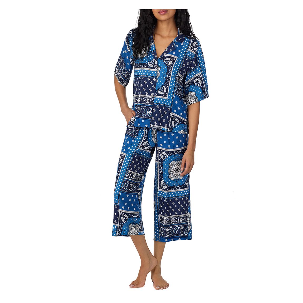 Blue Cropped Pyjama Set main product photo