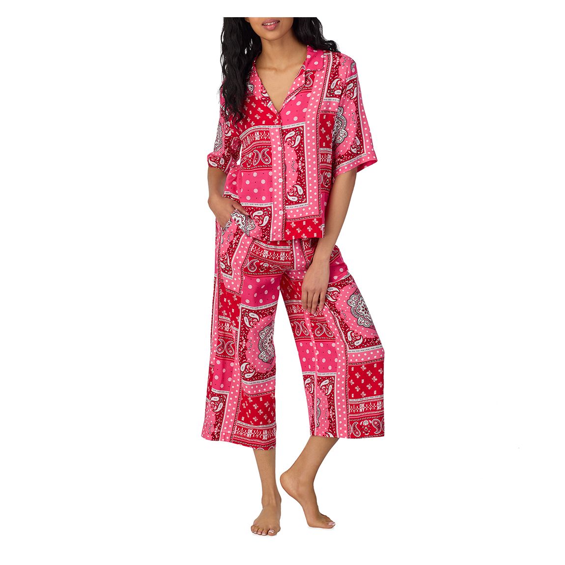 Pink Cropped Pyjama Set main product photo
