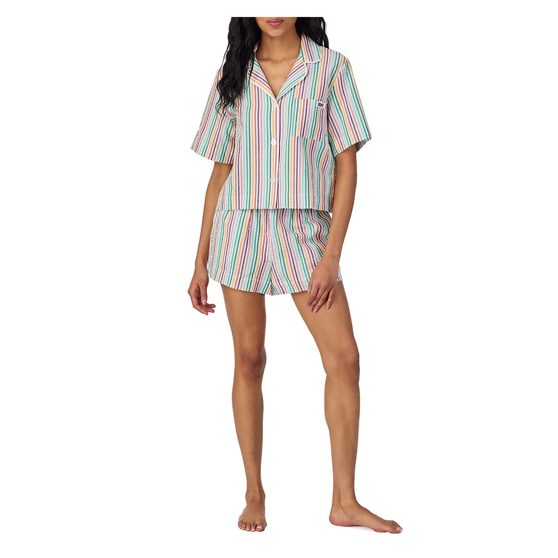 Multi Stripe Boxer Pyjama Set main product photo
