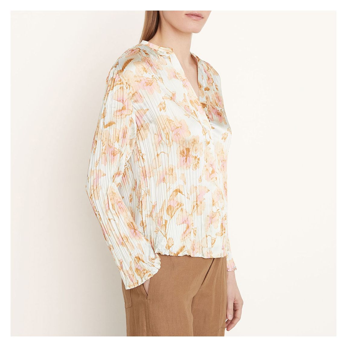 Ivory Floral Crushed Blouse main product photo