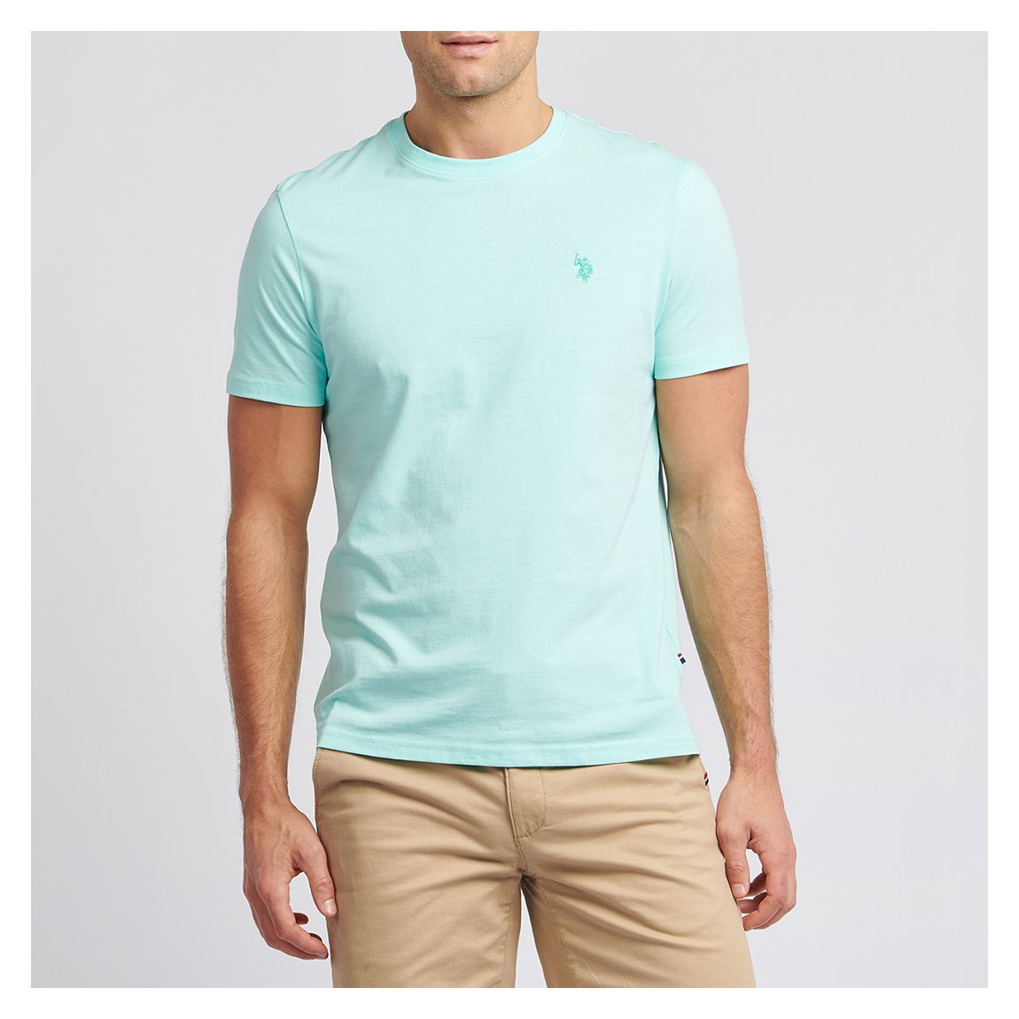 Turquoise Crew Neck Cotton T-Shirt main product photo