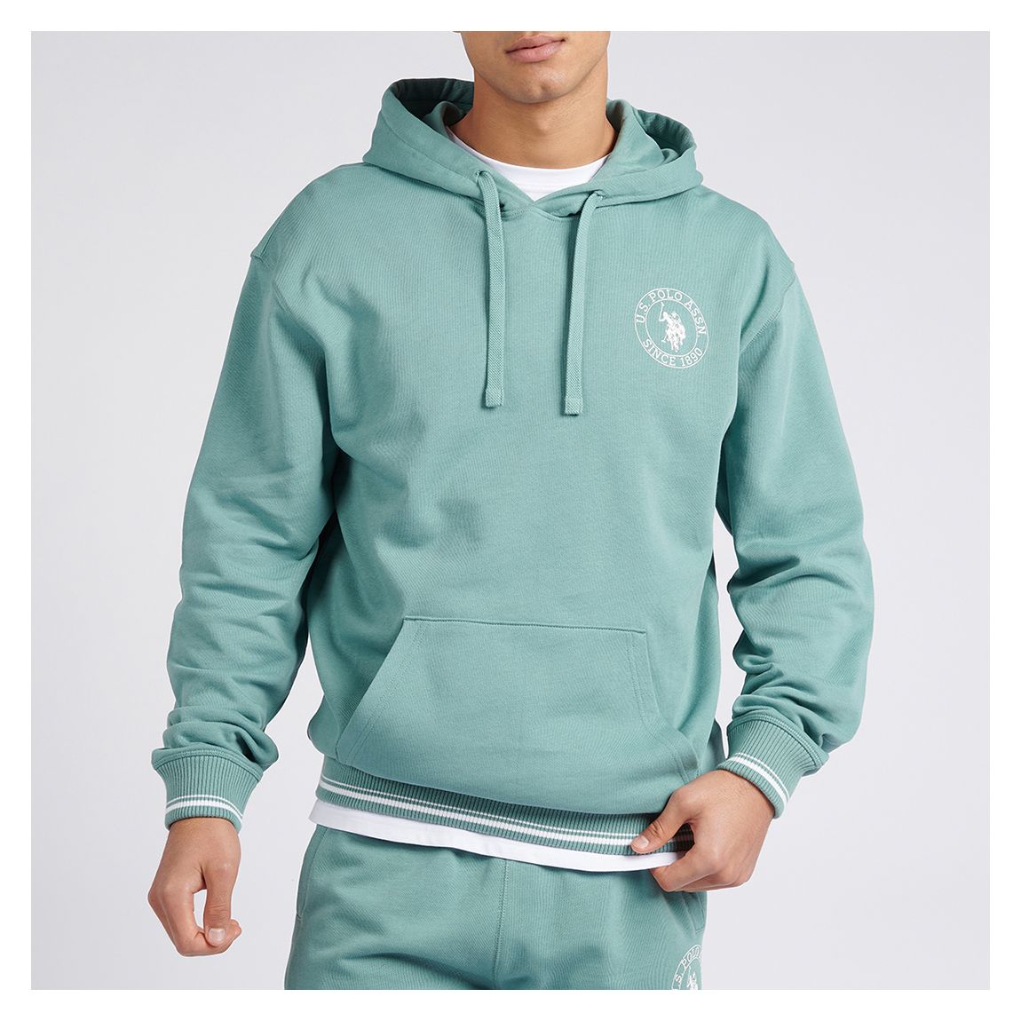 Sage Back Printed Cotton Hoodie main product photo