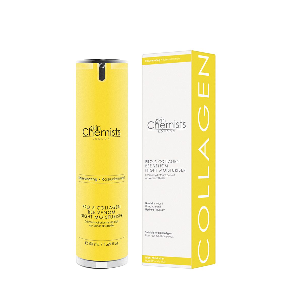 skinChemists Pro-5 Collagen Bee Venom Night Moisturizer 50ml main product photo