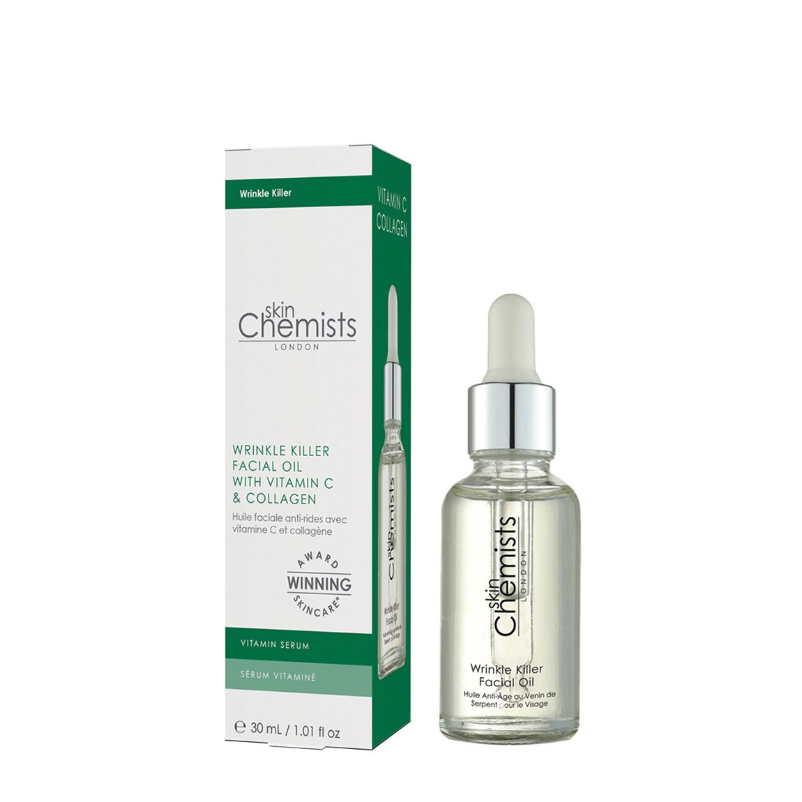 skinChemists Wrinkle Killer Facial Oil 30ml main product photo