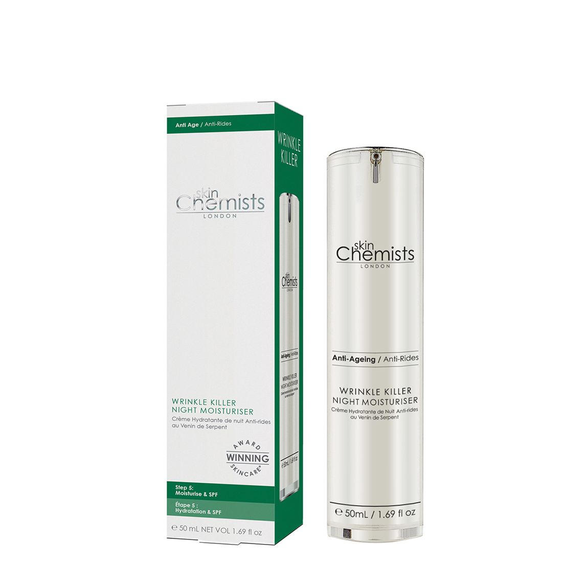 skinChemists Wrinkle Killer Night Moisturizer 50ml main product photo