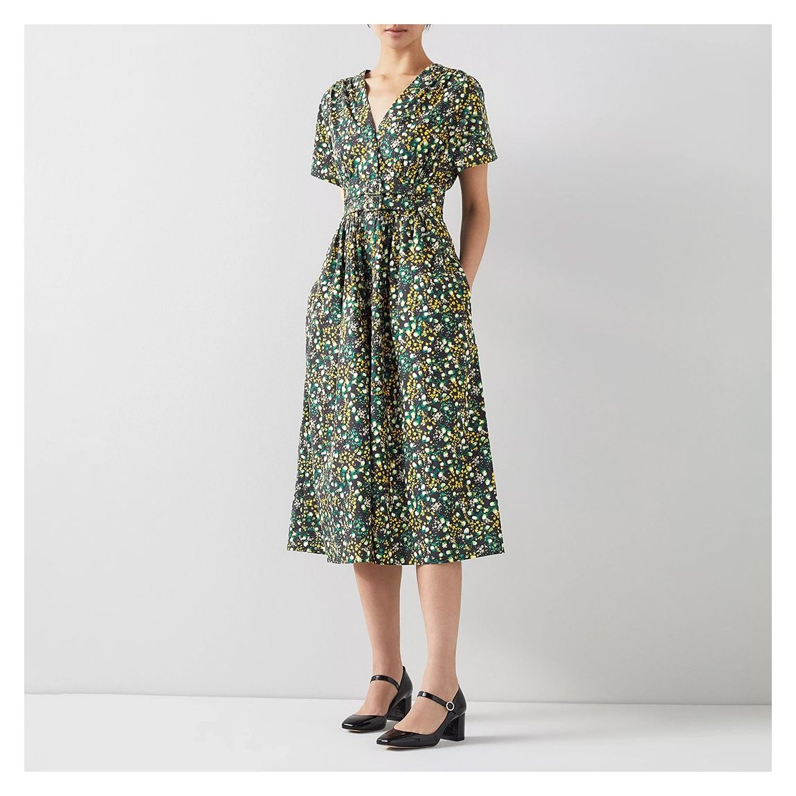 Green Floral Cotton Eva Dress main product photo