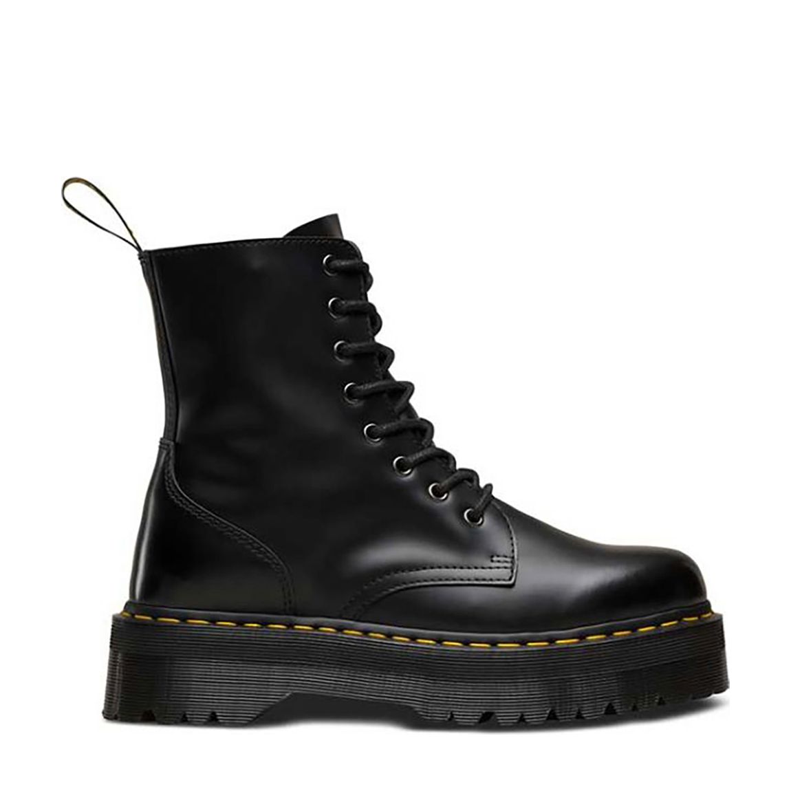 Women's Black Jadon Smooth Leather Platform Boots main product photo