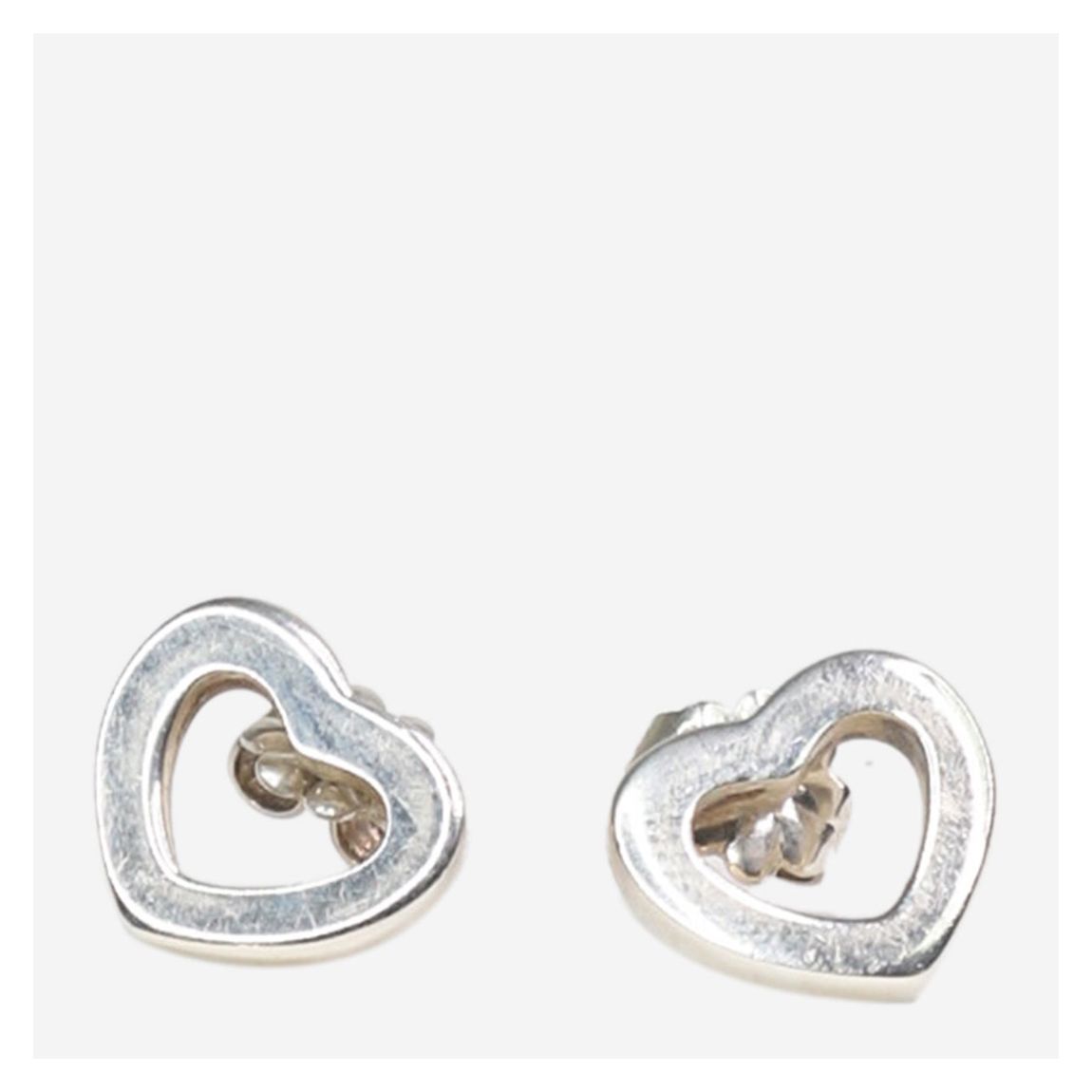 Silver Sterling Silver Heart Earrings - AB main product photo