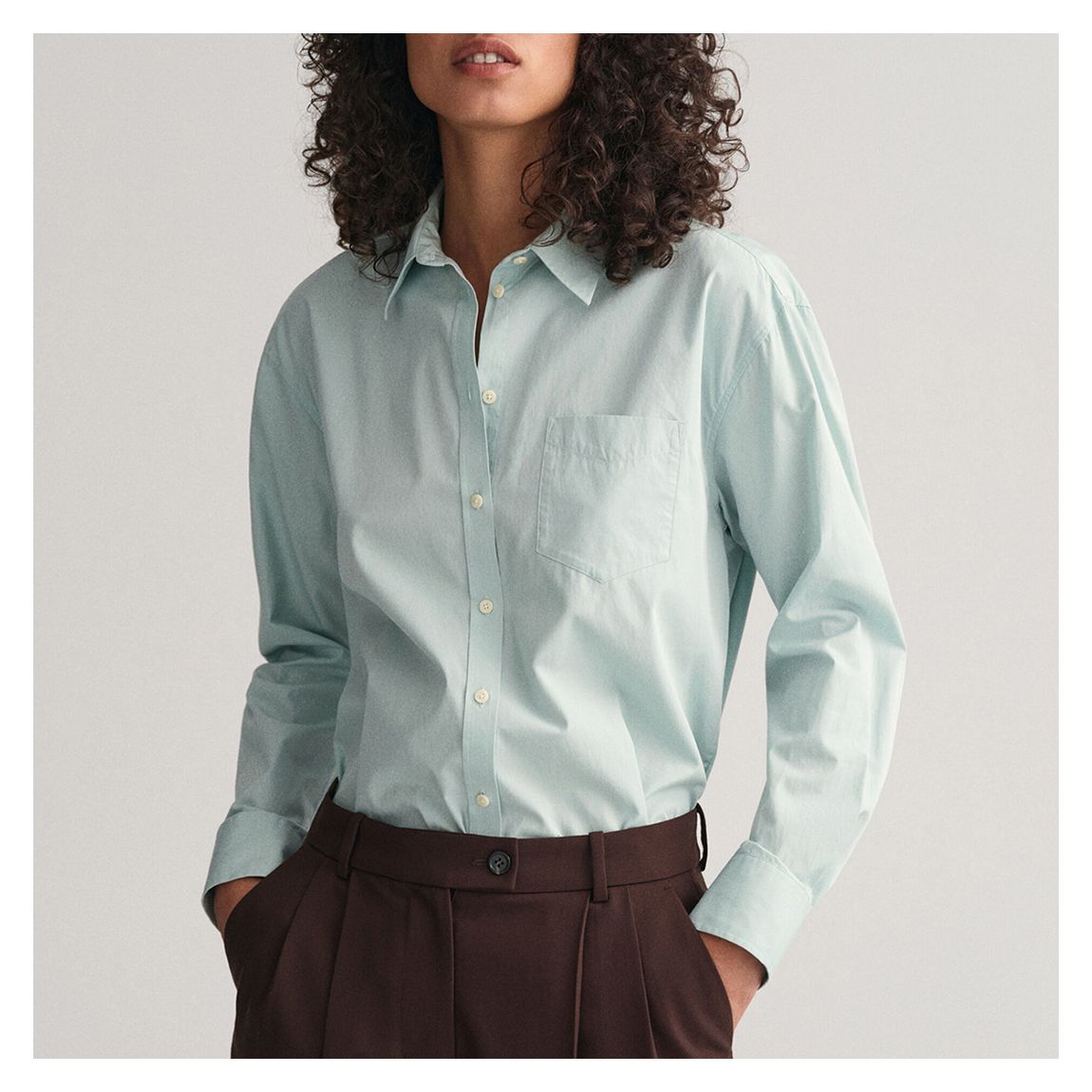 Light Blue Poplin Cotton Shirt main product photo