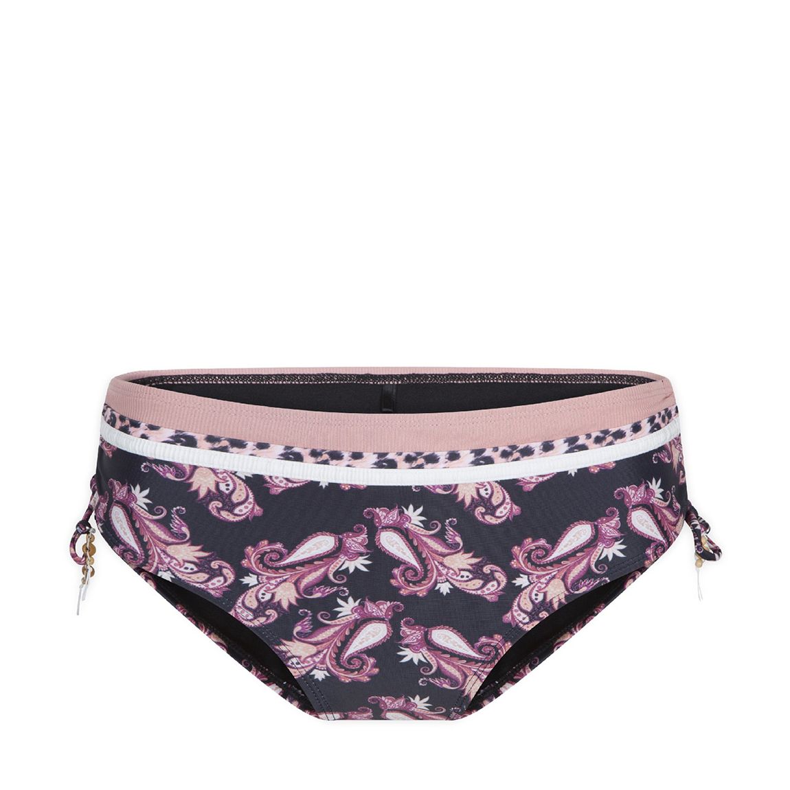 Black Paisley Print Bikini Short Brief main product photo