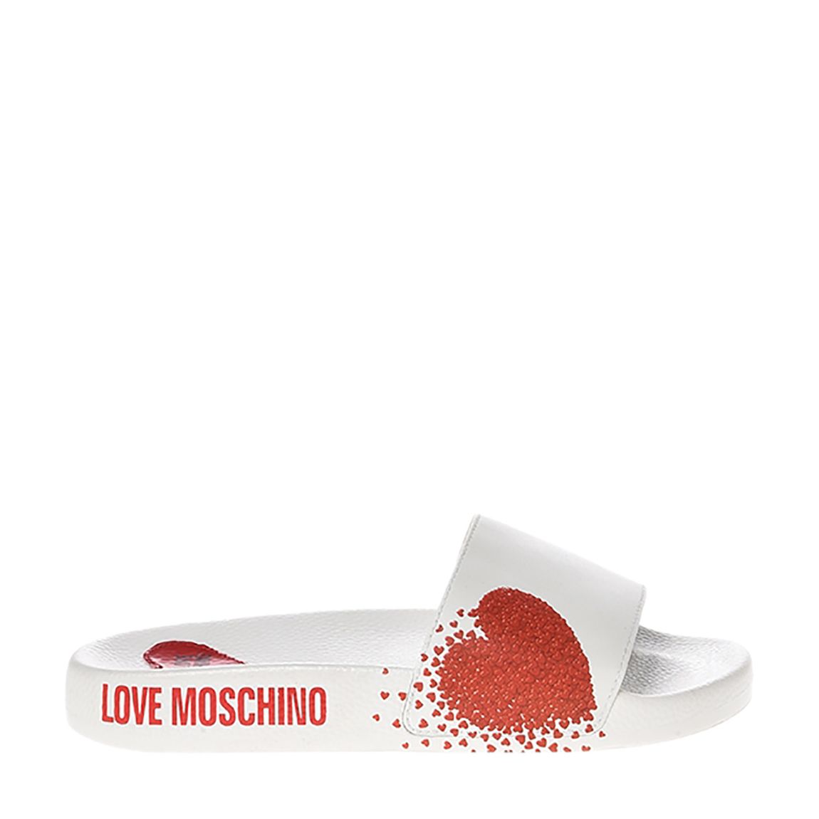 White/Red Heart Detailed Sliders main product photo