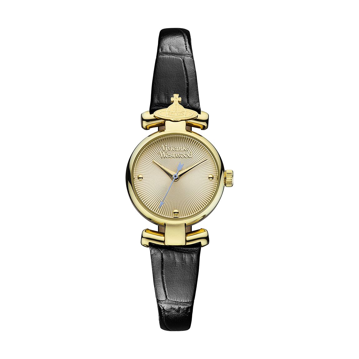 Black Leather Maida Quartz Watch main product photo
