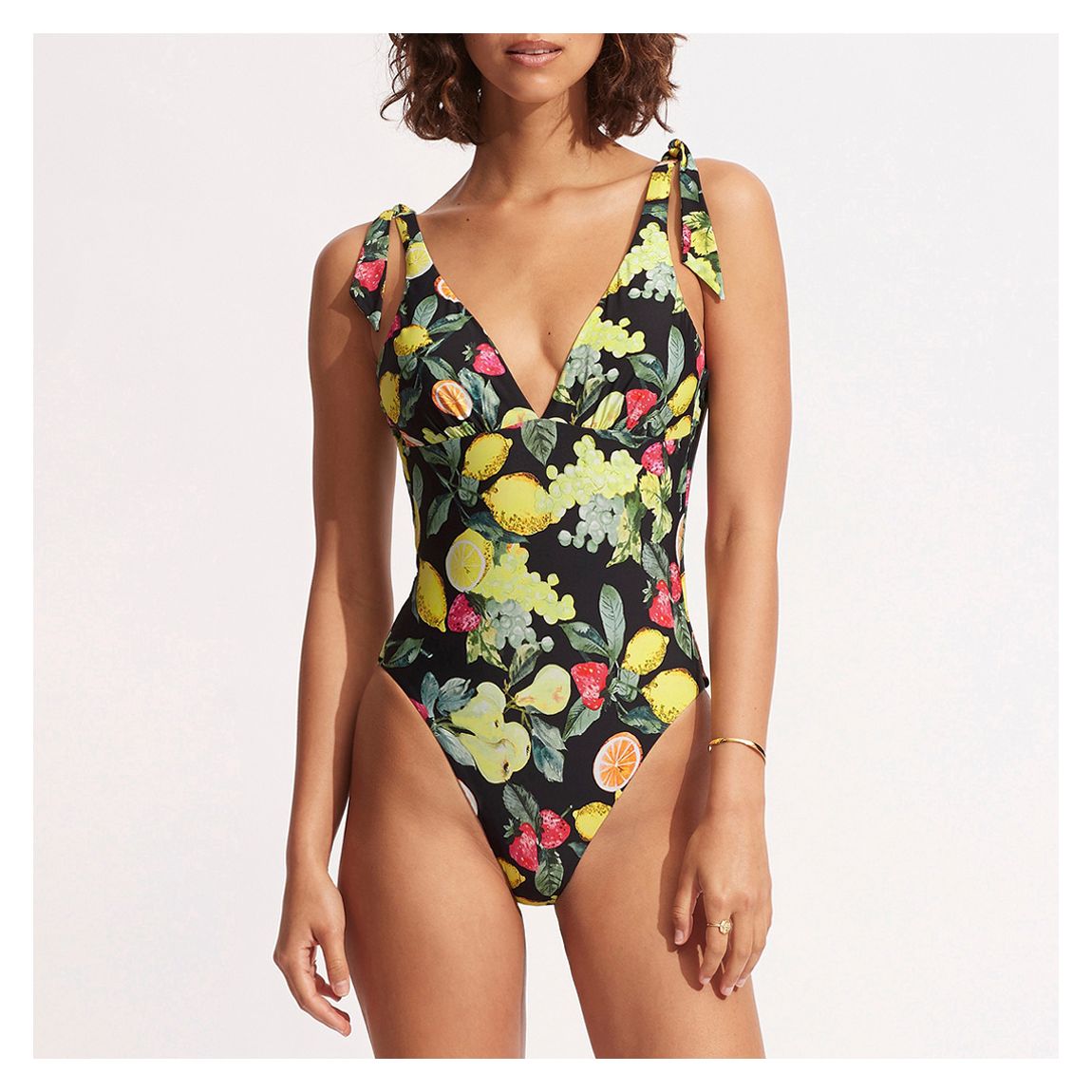 Black Lemoncello V Neck One piece main product photo