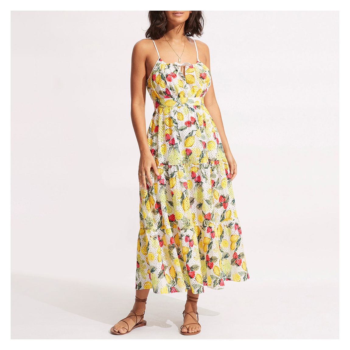 Yellow Lemoncello Tiered Dress main product photo