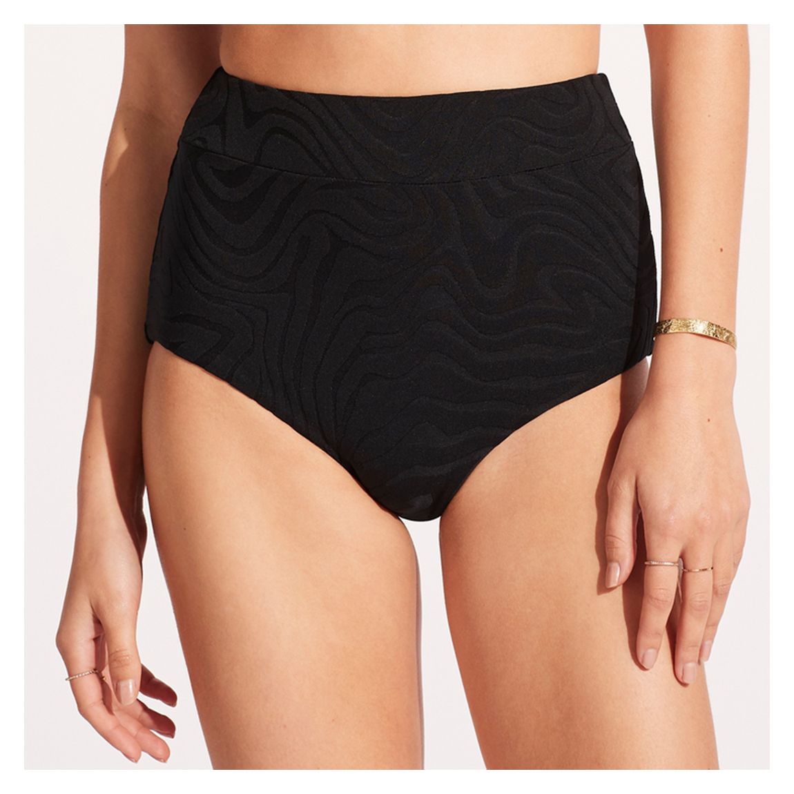 Black Second Wave High Waisted Brief main product photo