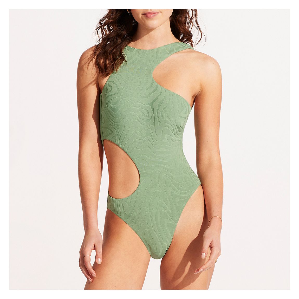 Green Second Wave Cut-Out One Piece main product photo