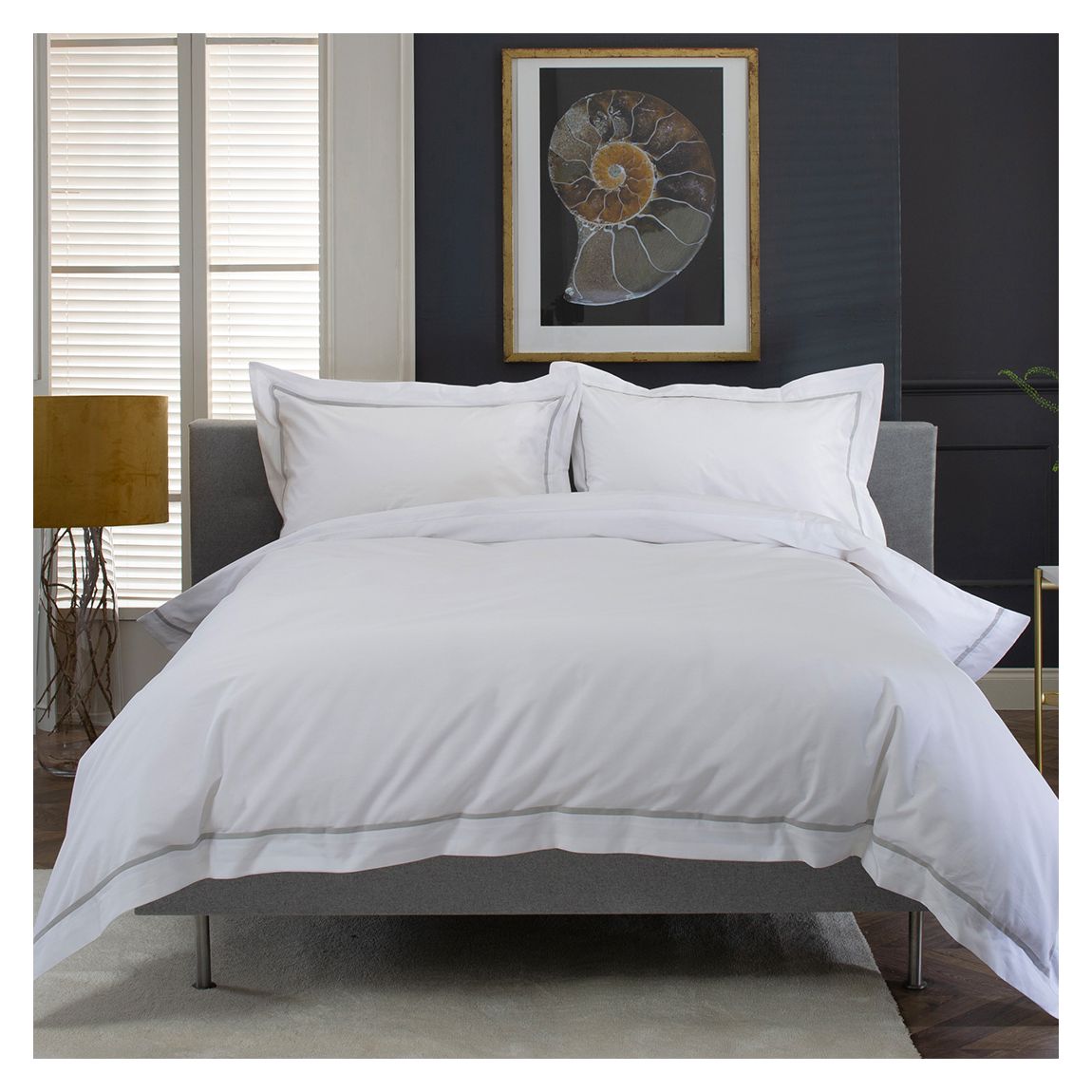 Hampstead King Duvet Set, Silver main product photo