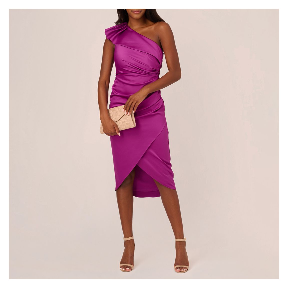 Purple Satin Crepe Dress main product photo