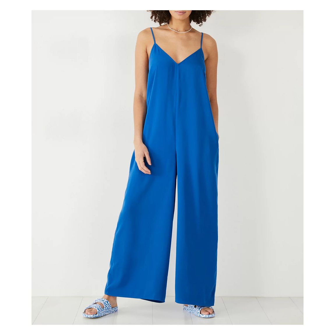 Blue Liana Wide Leg Jumpsuit main product photo