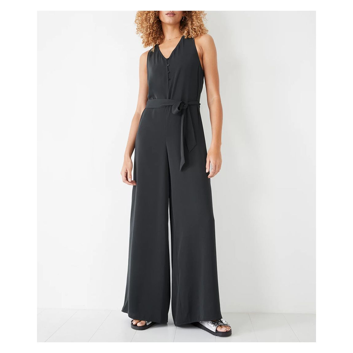 Black Twist Back Jumpsuit main product photo