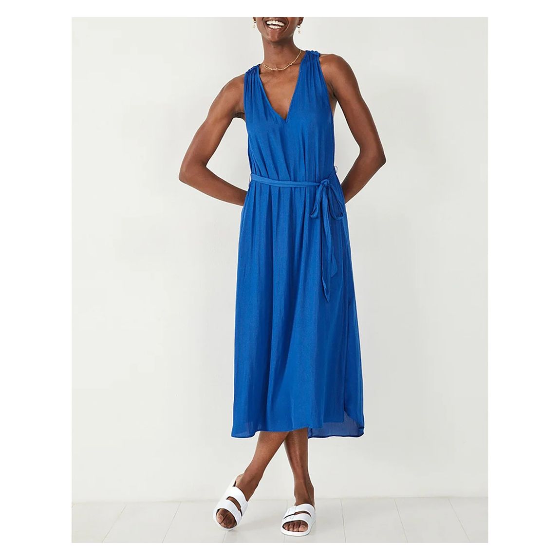 Blue Catharina Twist Back Midi Dress main product photo