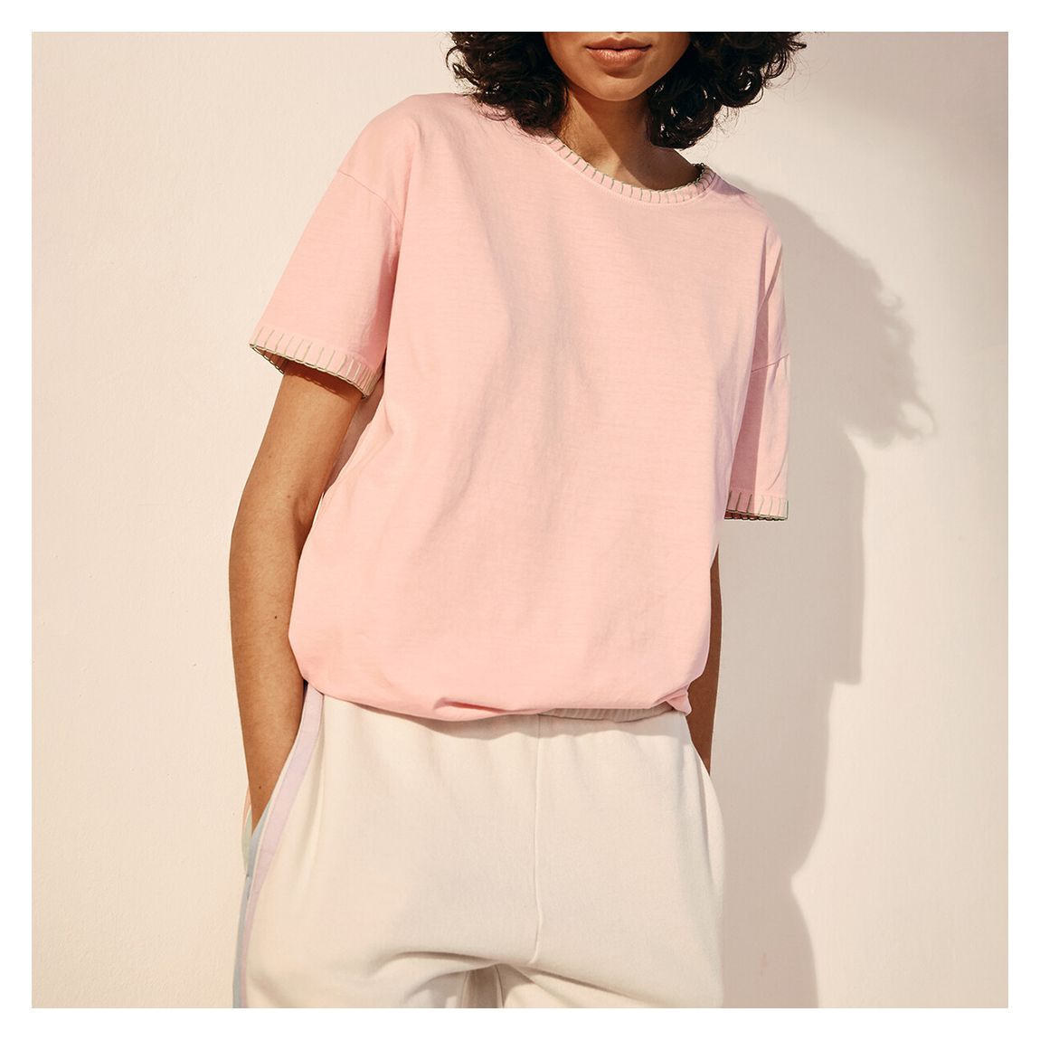 Pink Boxy Cotton T-Shirt main product photo
