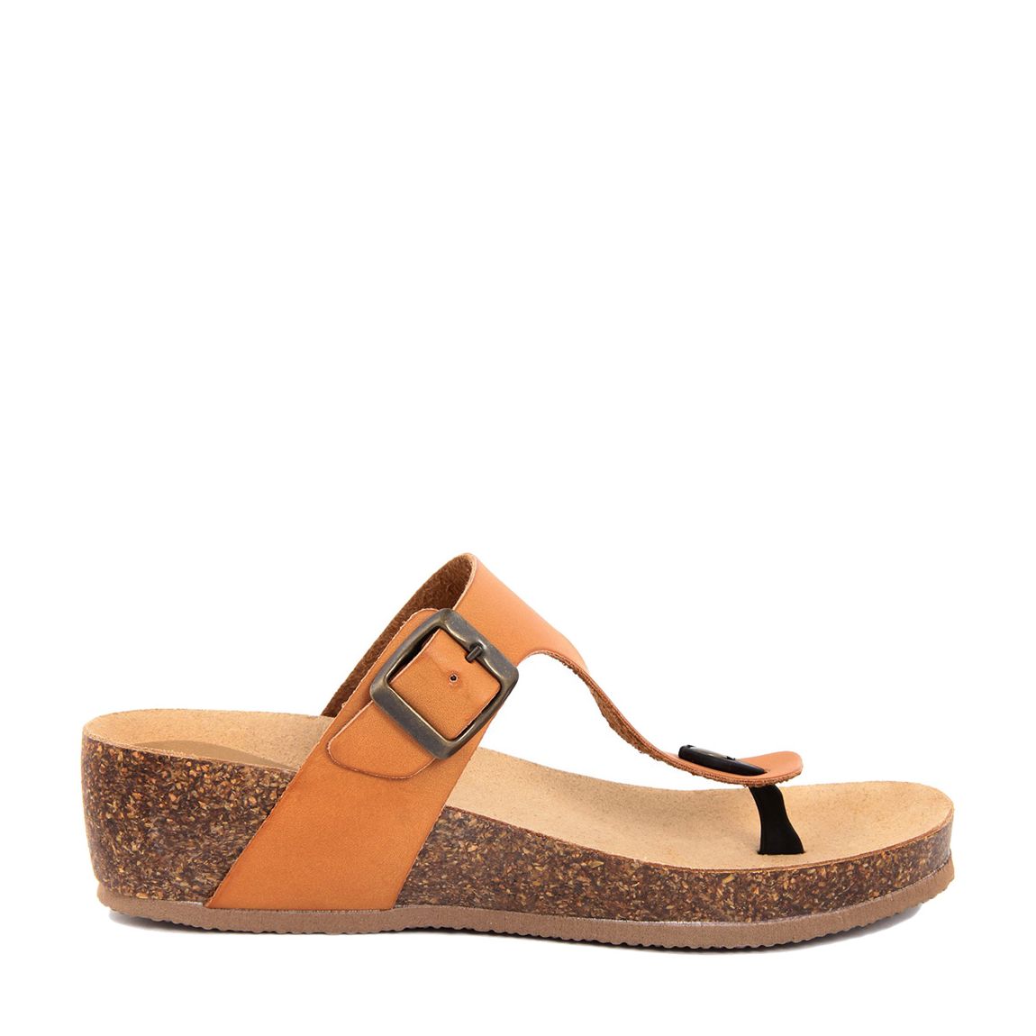 Beige Toe Post Wedge Sandals main product photo