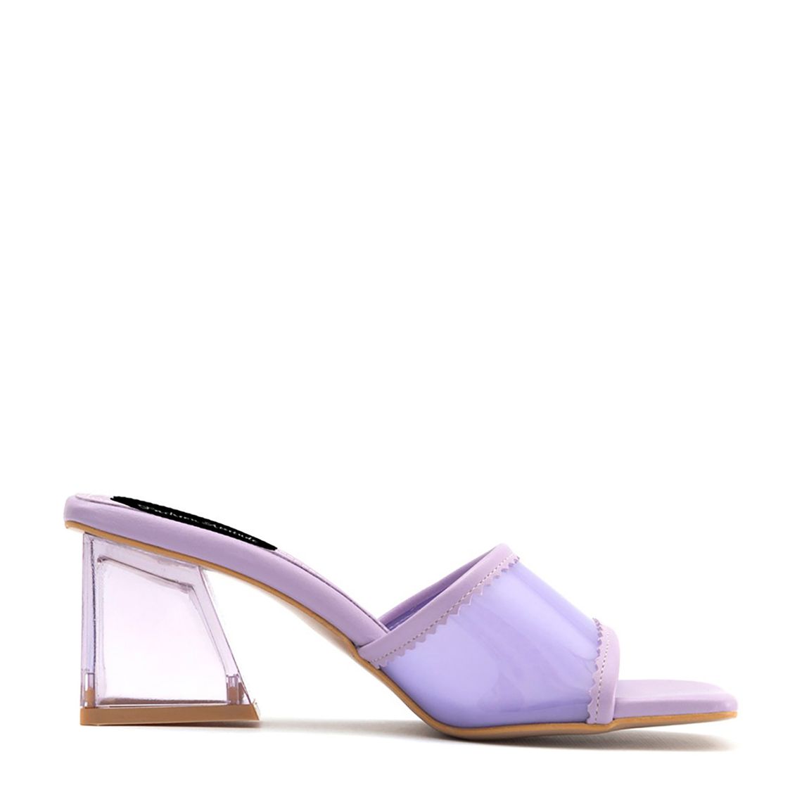 Lilac Transparent Band Heeled Mules main product photo