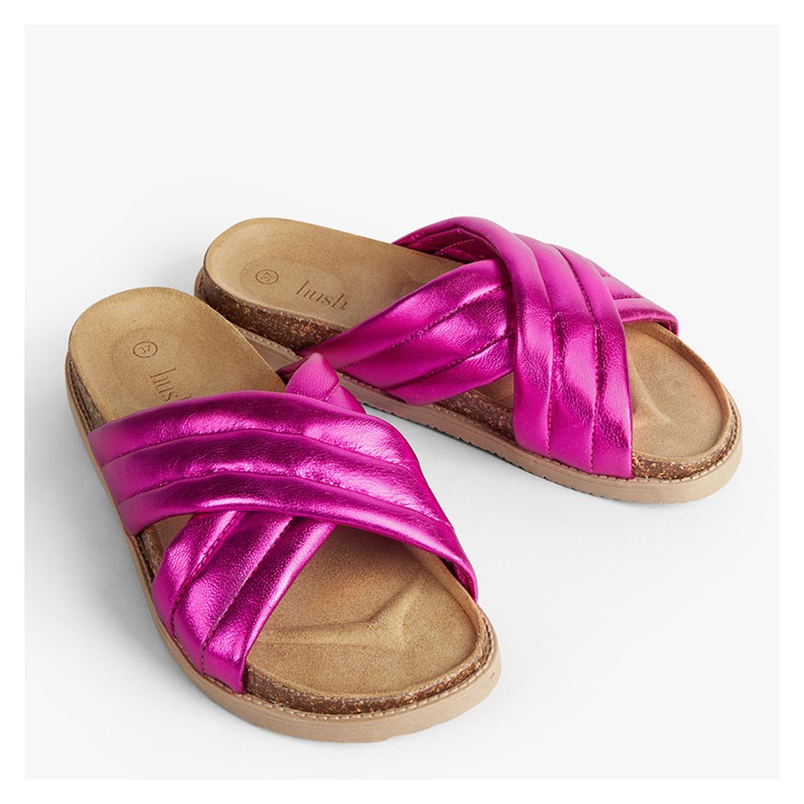 Pink Metallic Pemba Flat Sandals main product photo
