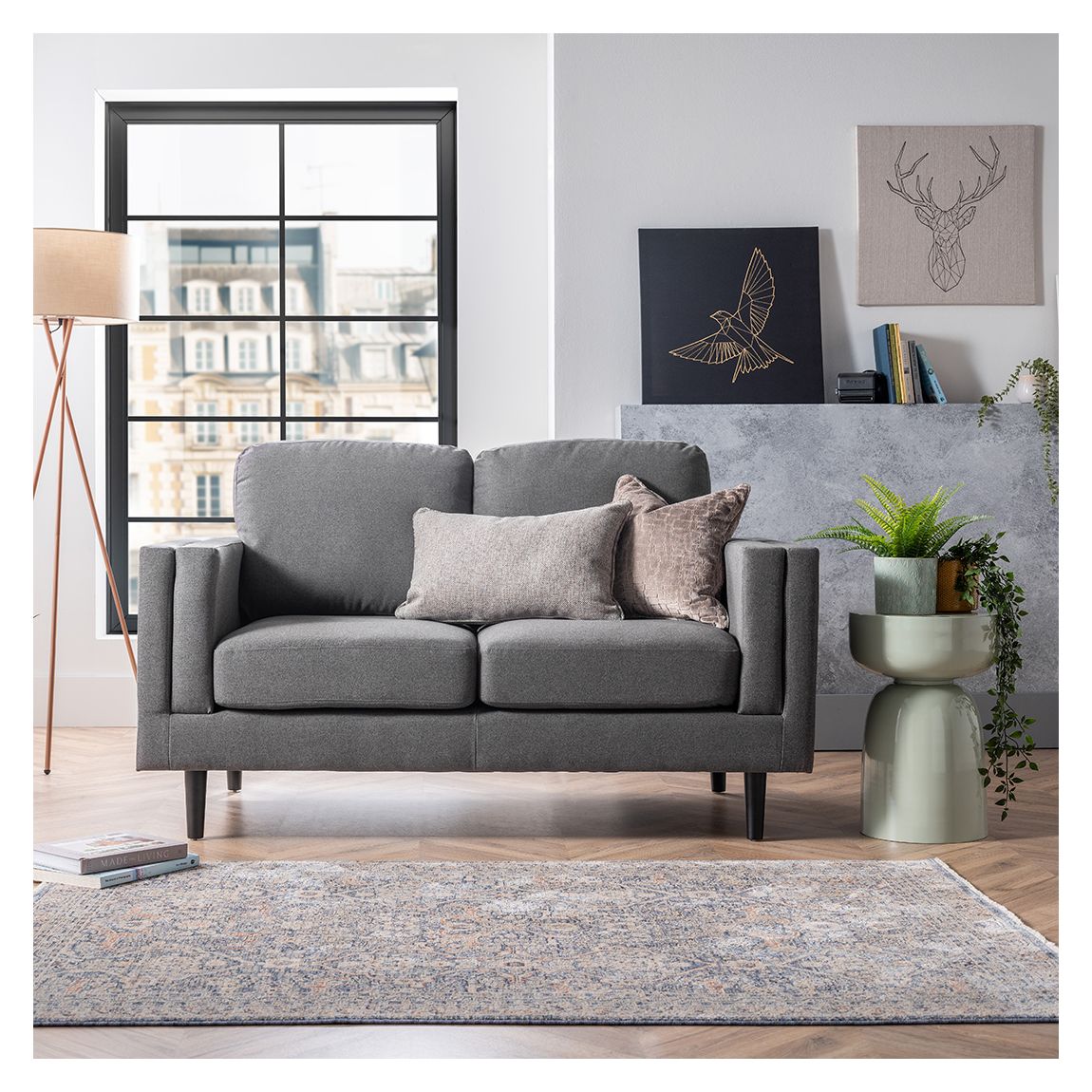 SAVE £980 -The Belgravia Medium Sofa, Shetland Charcoal main product photo
